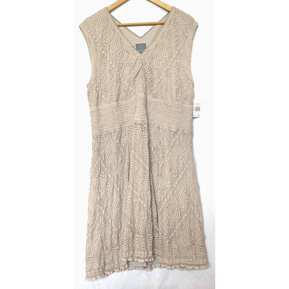 Rabbit Rabbit Rabbit Lace Knee Length Sleeveless Dress Size XXL Neutral NWT
